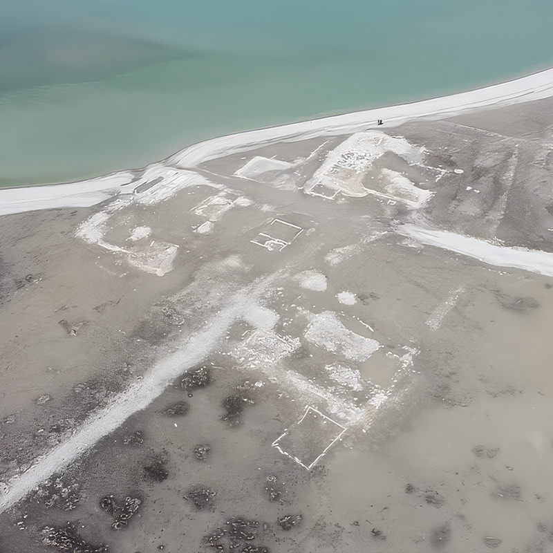 Drohnenaufnahme Fundament Forggensee