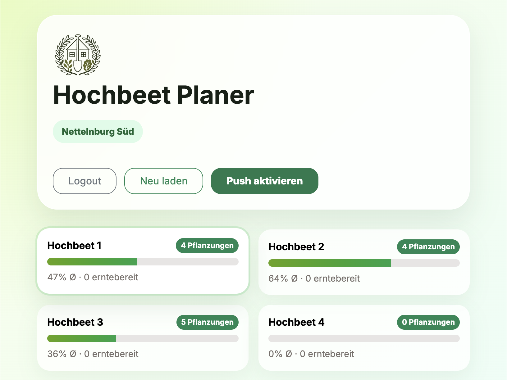 Hochbeet-Planer Web-App